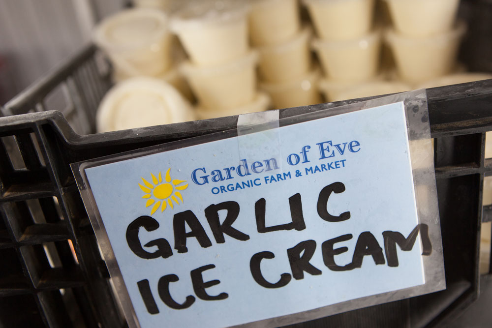 Garlic ice cream.