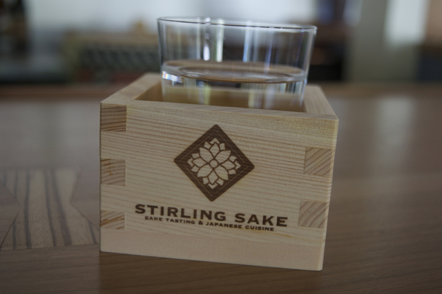 Sake can be sipped out of this cedar box. (Credit: Vera Chinese)