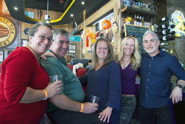 Dawn and Kenneth Casquez of Medford, Jennifer Marcello of Holtsvile, Artie Stahlman and Deb Donnaruma, both of Rocky Point, enjoy an afternoon at Joe's Garage and Grill.