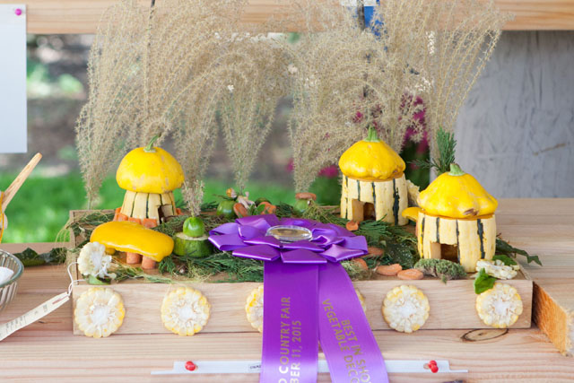 First prize in decorated vegetables.