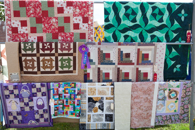 Prize-winning quilts.