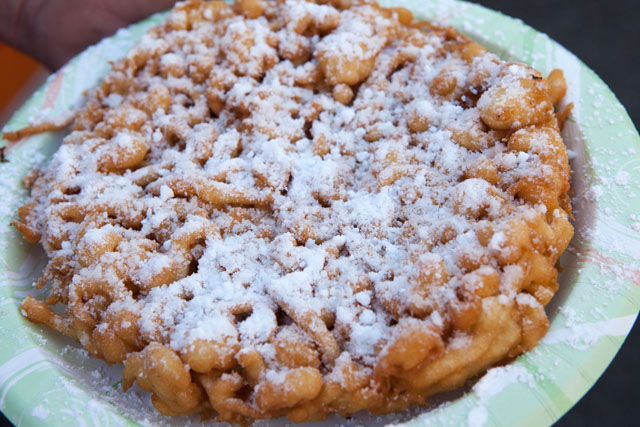A staple of a good fair — funnel cake.
