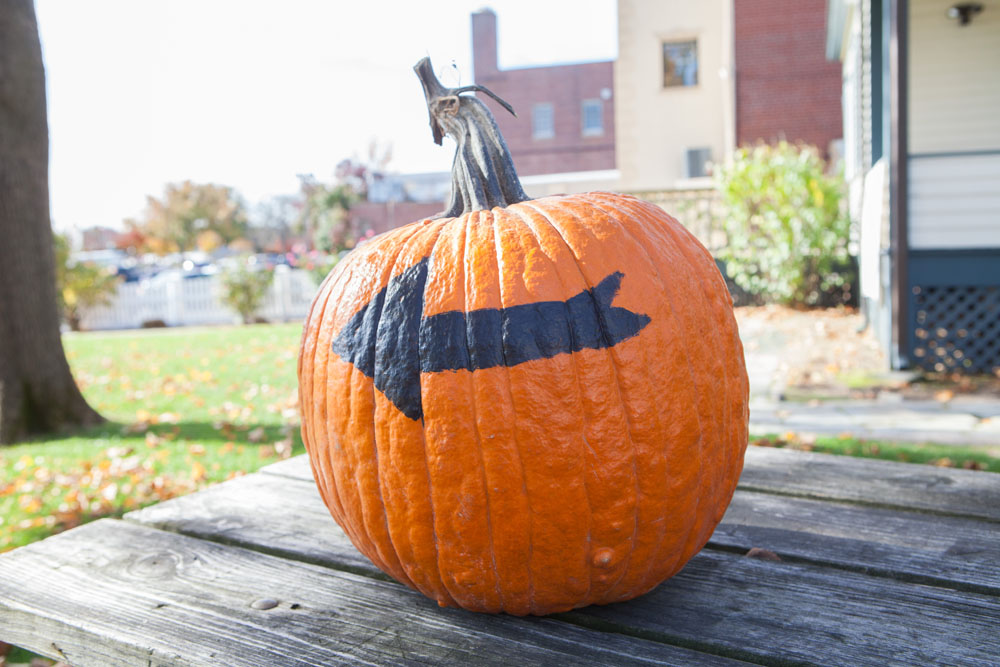 Pumpkins show the way.