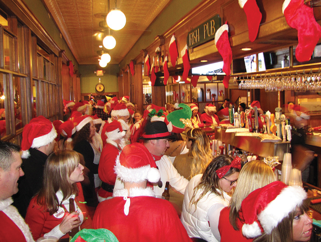 Santacon returns to Riverhead on Saturday, December 5. (Credit: Paul Squire, file photo)