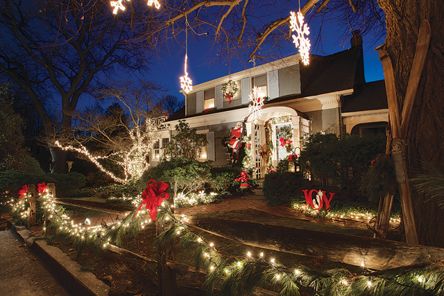 Christmas decorations spilled from the front of Kevin and Tammy Kruger's property into the backyard and through every room of the Mechanic Street, Southold house, last December. The home won the very first Deck the Halls holiday decorating contest sponsored by Times Review Media Group. (Credit: Katharine Schroeder)
