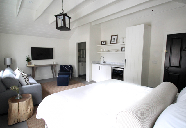 One of five rooms at The Suites at American Beech in Greenport. (Credit: Madison Fender photography, courtesy)