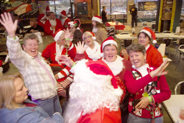 The scene at Joe's Garage and Grill.