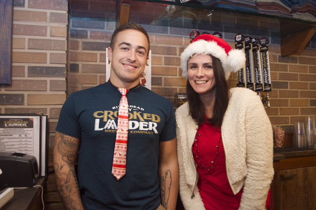 Crooked Ladder bartenders Jason Gevinski of Aquebogue and Michelle Rebentisch of Riverhead.