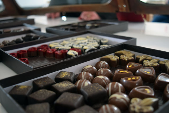 Assorted chocolates at North Fork Chocolate Company. (Credit: Vera Chinese photo)
