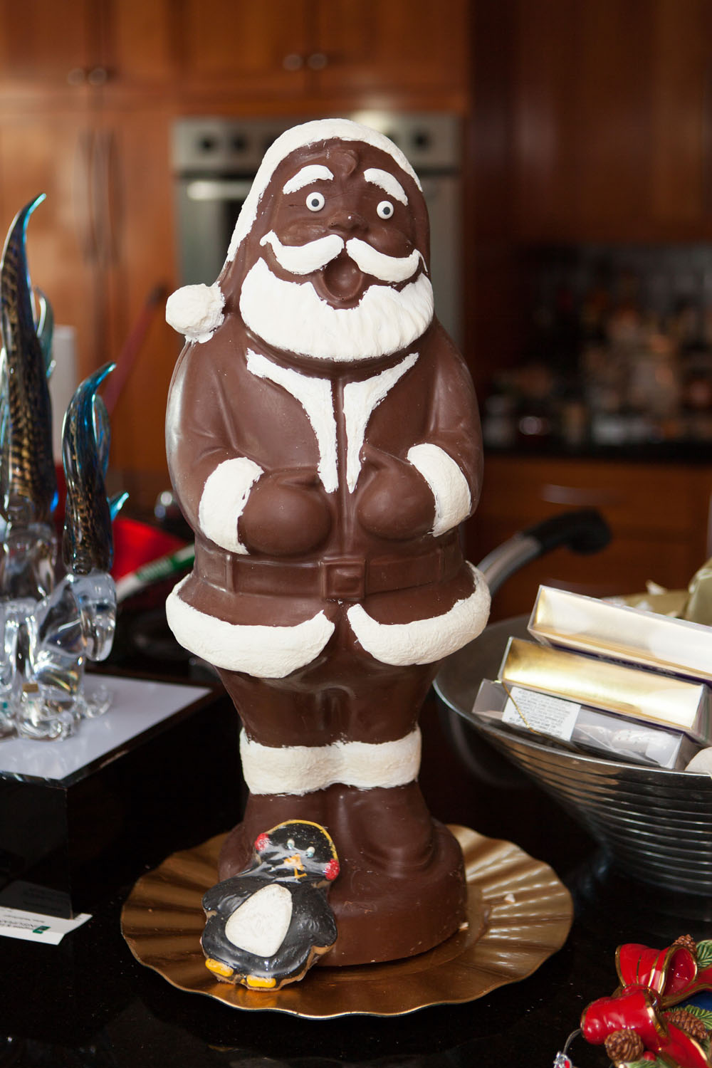 A chocolate Santa.