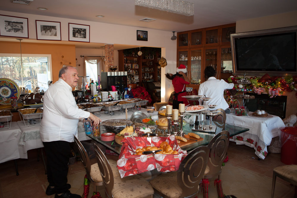 Mr. Goodale in the kitchen.