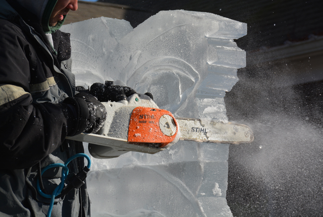 Daly's sculpture begins taking shape.