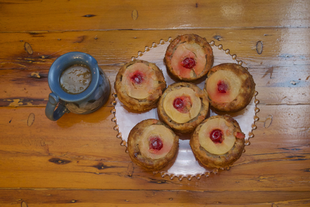 Individual apple cakes with a rum butter sauce. (Credit: Vera Chinese)