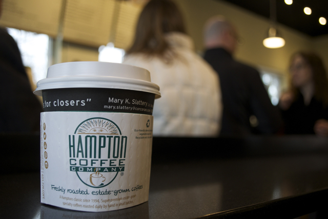 A small cup at Hampton Coffee Co. in Aquebogue. (Credit: Vera Chinese)