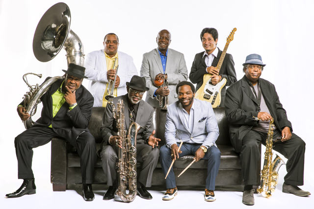 The Dirty Dozen Brass Band will perform at Martha Clara Vineyards on March 5. (Credit: Courtesy photo)