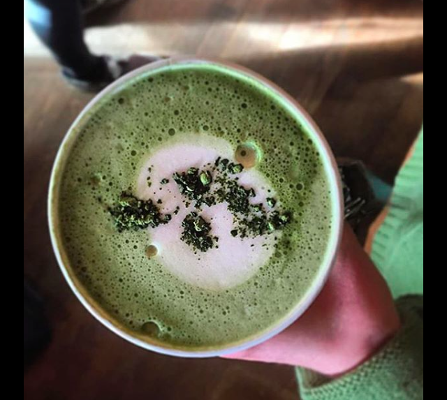 A matcha latte at North Fork Roasting Co. in Southold. (Credit: Courtesy photo)