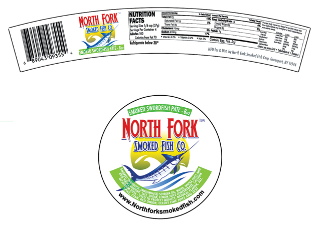 The newly designed logo for North Fork Smoked Fish Co. (Credit: Cynthia and Geoffrey Wells, courtesy)