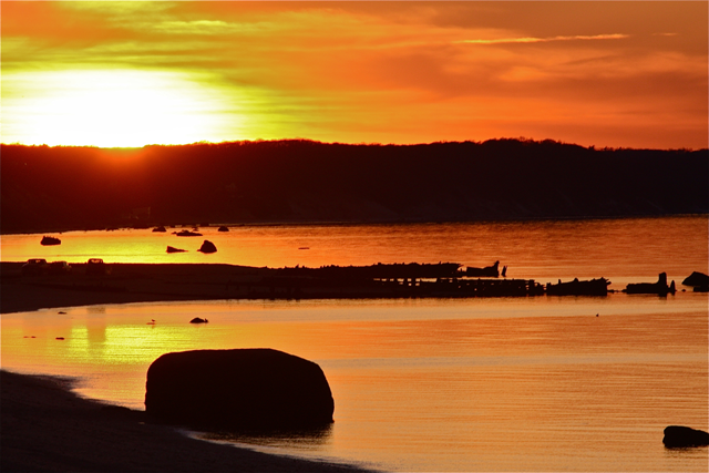 Sunset at Reeves Beach.