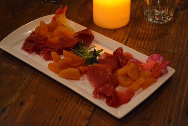 Bresaola served with dried apricots (Credit: Monique Singh-Roy)
