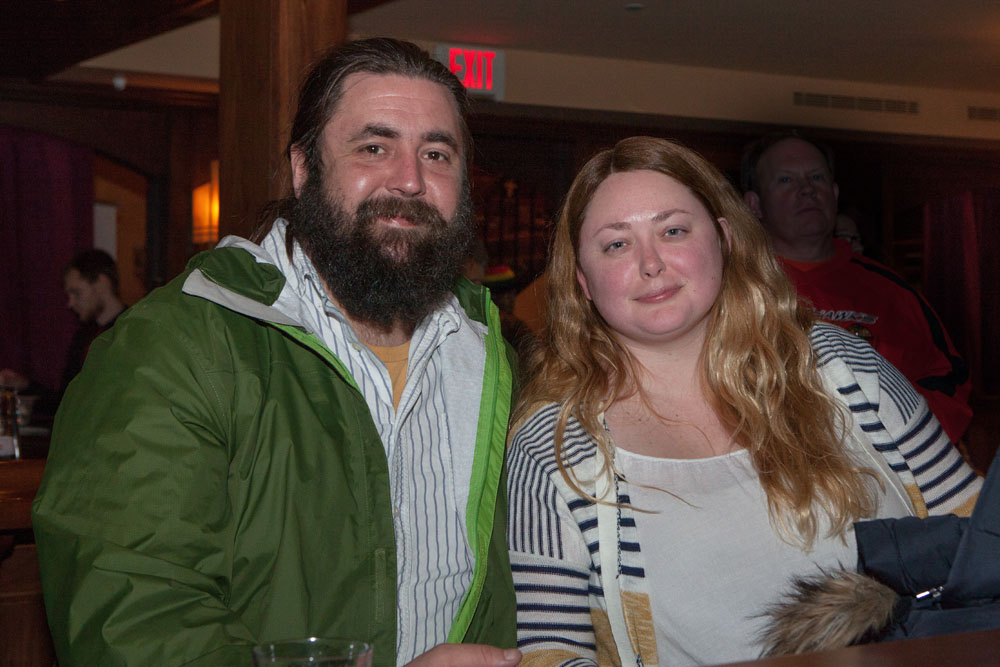 Kristen Gabriel-Crispens and Phil Crispens of Moriches enjoy the evening.