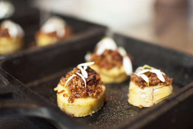 Weakfish eggs and bacon. (Credit: Katelyn Luce)