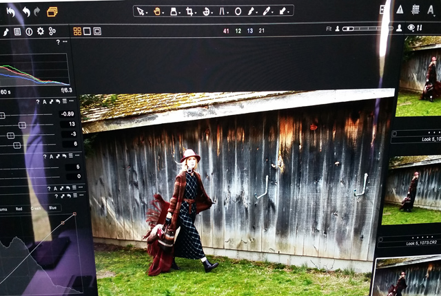 This shows how what the pictures look like on the computer from the photographerÕs lens. It allows them to edit the color and lighting. (Credit: Lauren Parker)