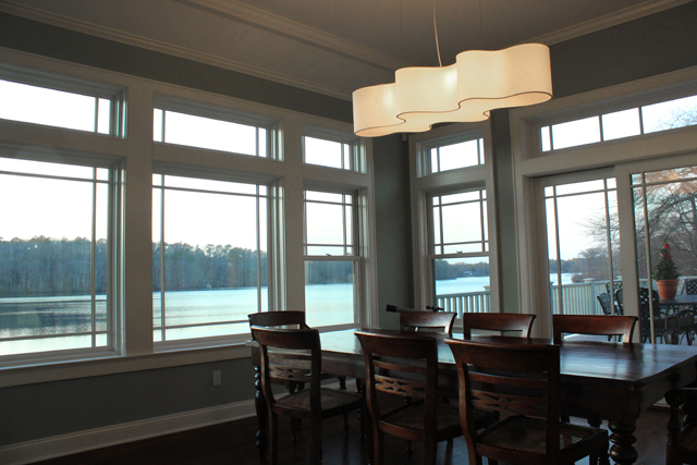 This fixture titled "Linen Cloud Mesa" hangs in a Northampton home near Wildwood Lake. (Credit: Cliff Baldwin courtesy)