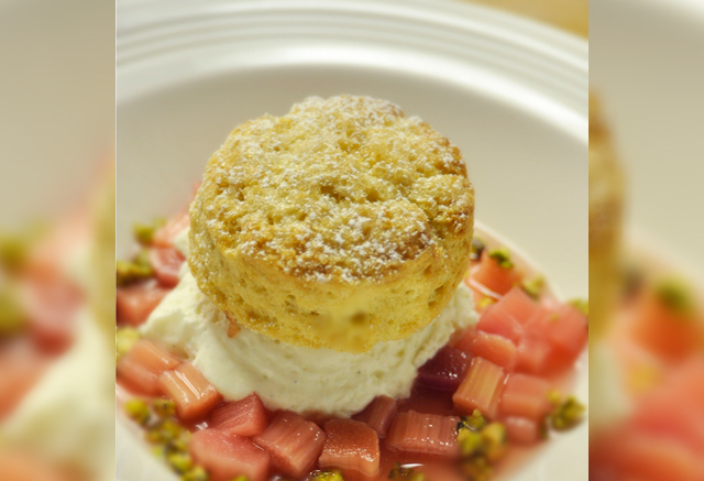 Rhubarb shortcake from North Fork Table and Inn. (Credit: North Fork Table and Inn courtesy)