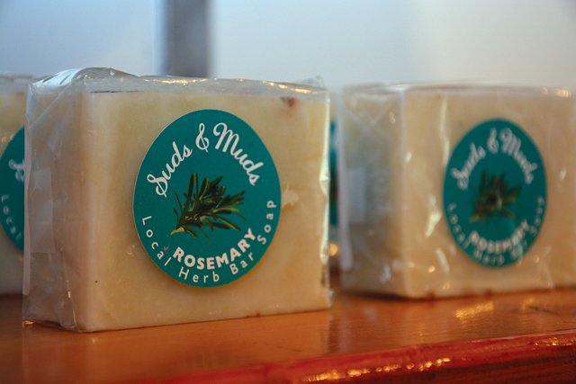 The soaps and candles are made with local ingrediants grown on the DiVellos' property. (Credit: Monique Singh-Roy)