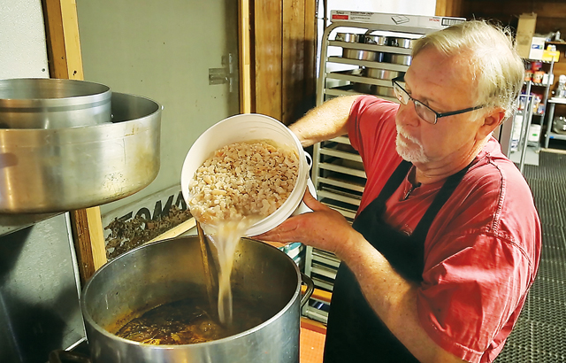 Look at all those clams being used for one batch! (Credit: Paul Squire)