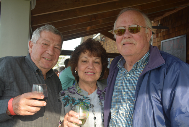 Tom and Francine Burke of Aquebogue and Paul Seely of Old Saybrook, Connecticut enjoyed the festivities.