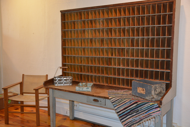 A vintage postal delivery unit for sale at re:design (Credit: Monique Singh-Roy)