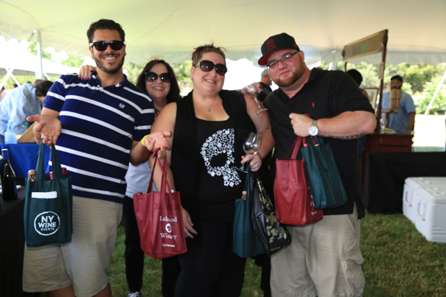 (Left to right) Anthony Recek of Ronkonkoma, and Angela Olivieri, Alyson Parr and Tony Parr of West Babylon. (Credit: Krysten Massa)