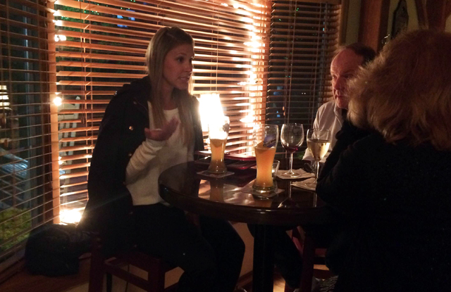 Patrons at North Fork Taps and Corks on the evening I visited. (Credit: Amanda Lubin)