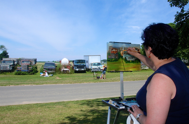 Christine Mistretta Dupuis started Island East Plein Air Painters five years ago. (Credit: Barbaraellen Koch)
