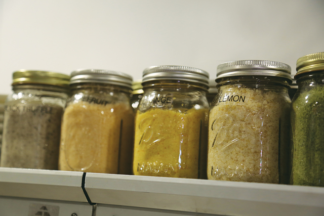 The flavored salts at Caci. (Credit: Paul Squire)