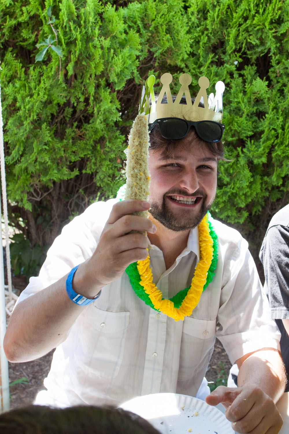 Steve Gurman of Ocean Township, NJ, was crowned the Corn King. (Credit: Katharine Schroeder)