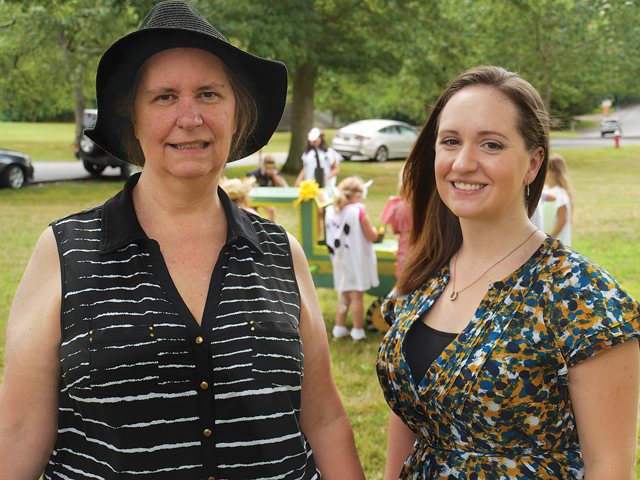 Elizabeth and Gayle Wagner together in Cutchogue. (Credit: Krysten Massa)