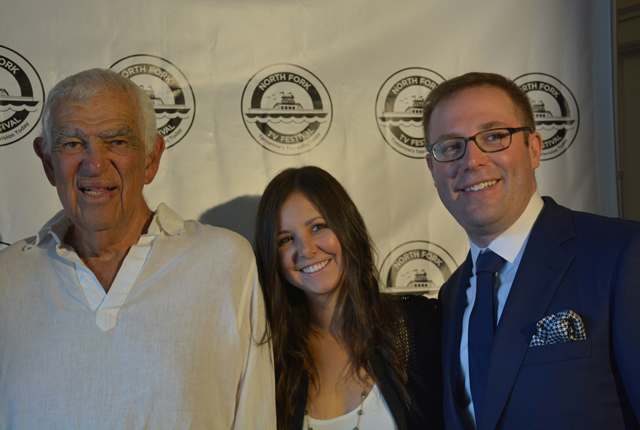 Emmy Award-winning Writer/Director Bill Persky (The Dick Van Dyke Show, Kate & Allie), Randi Kleiner, SeriesFest Founder and North Fork TV Festival Founder Noah Doyle (Credit: Monique Singh-Roy)