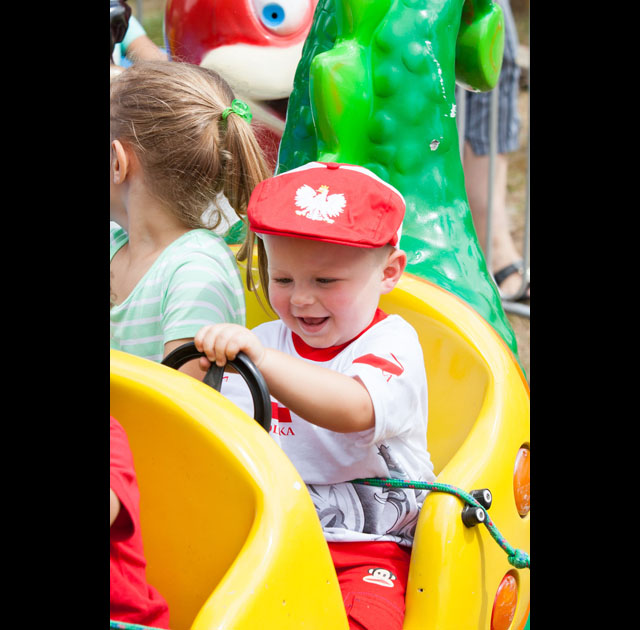 Jakub Walilko, 1, of Jamesport enjoys a carnival ride. 