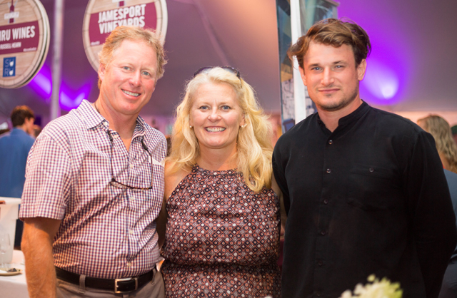 Ron and Joanne Goerler and winemaker Dean Babiar, all of Jamesport Vineyards.