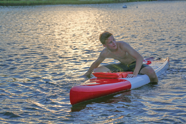Jackson Rung-Wile of Greenport on the water. (Credit: Krysten Massa)