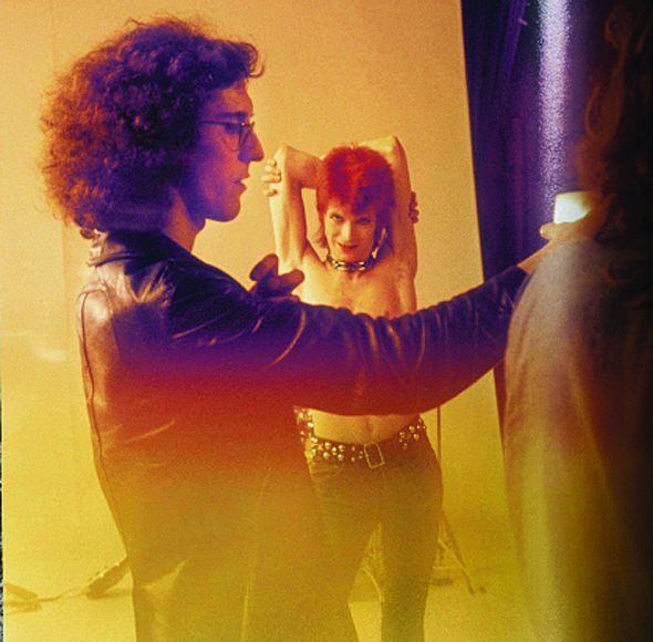 Mick Rock and David Bowie together. (Courtesy of Mick ROck)