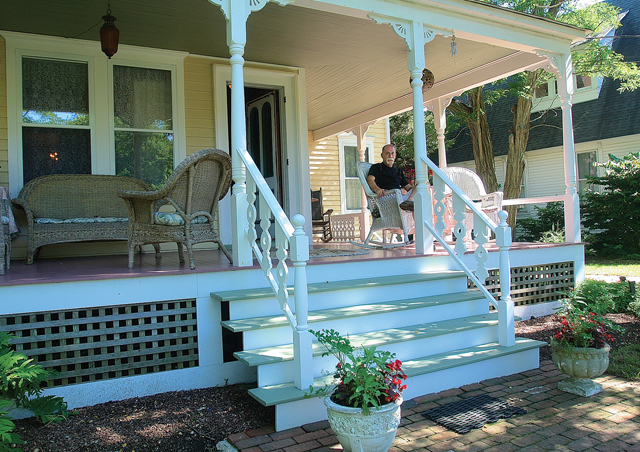 Bill Maffettone says he starts each day at 6:30 a.m. on the porch of his North Road East Marion home. (Credit: Barbaraellen Koch)