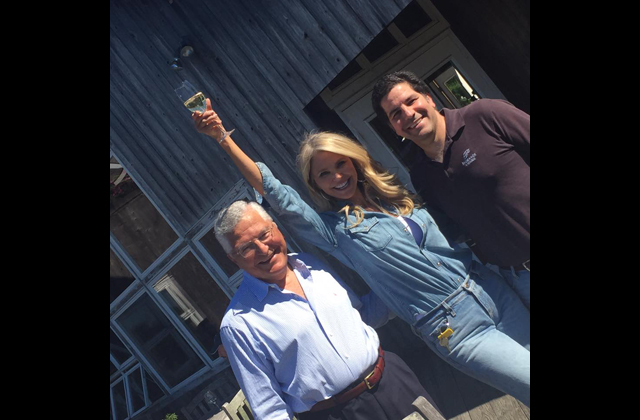 Charles Massoud, Christie Brinkley and Kareem Massoud. (Credit: Paumanok Vineyards/Facebook)