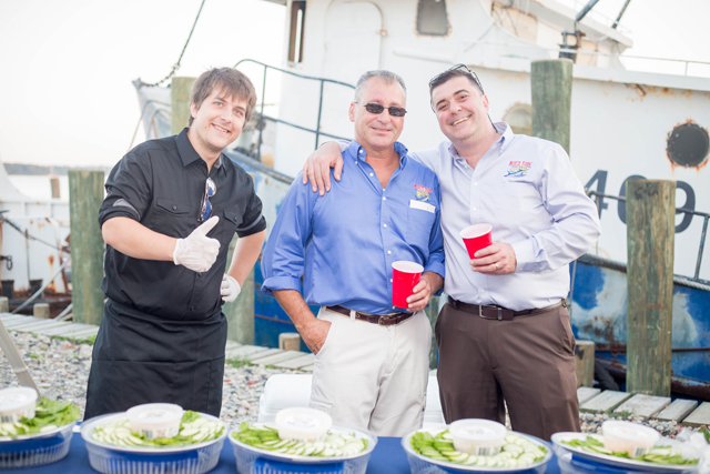 Herman Demirciyen, Daniel Gotimer and Captian Phil from North Fork Smoked Fish were serving up salmon påté.