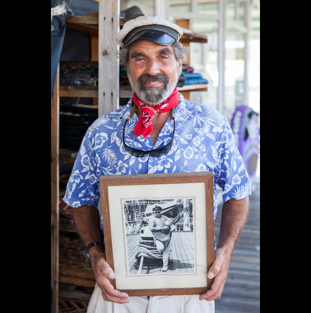 Capt. Berson holds a photo of his father. (Credit: Katharine Schroeder)