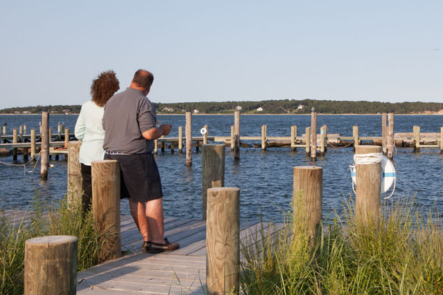 Bob and Maureen Voelkel of Cutchogue share a quiet moment.