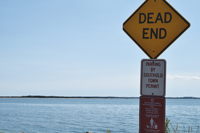 The end of Narrow River Road in Orient. (Credit: Vera Chinese)