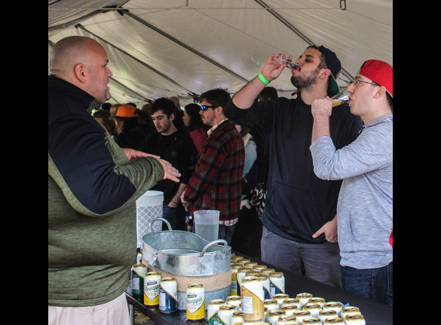 Steven of Oceanside and Ben of Lynbrook tasting Austin Eastciders.